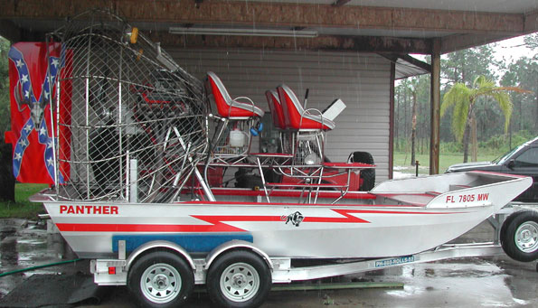 airboat with graphics